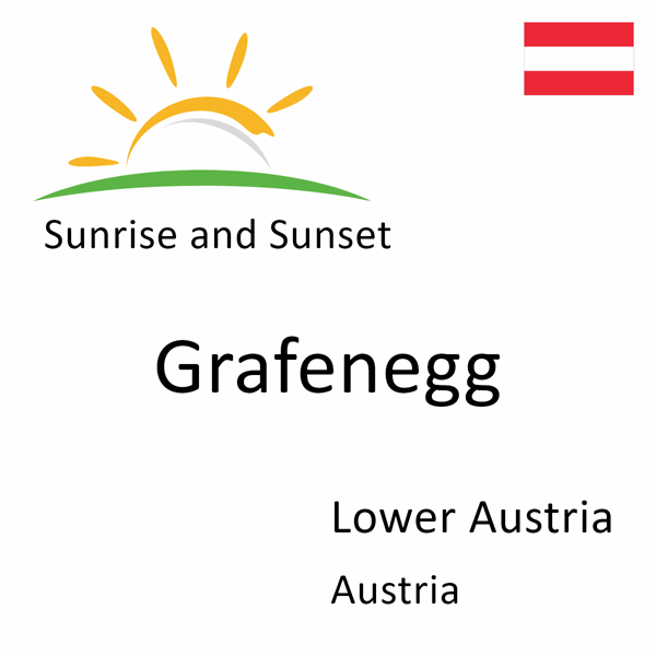 Sunrise and sunset times for Grafenegg, Lower Austria, Austria