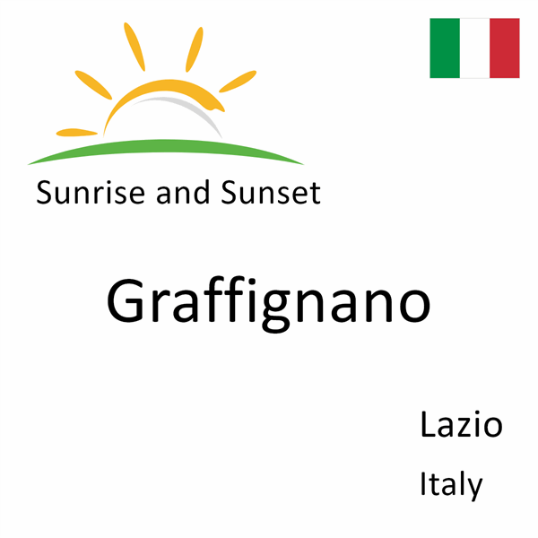 Sunrise and sunset times for Graffignano, Lazio, Italy