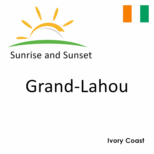 Sunrise and sunset times for Grand-Lahou, Ivory Coast
