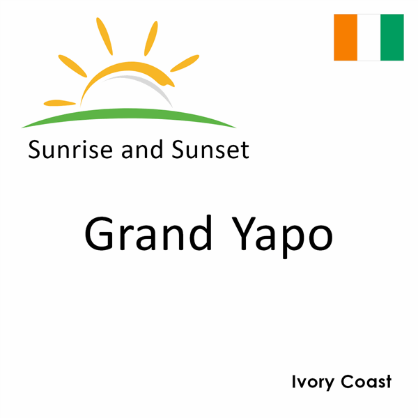 Sunrise and sunset times for Grand Yapo, Ivory Coast