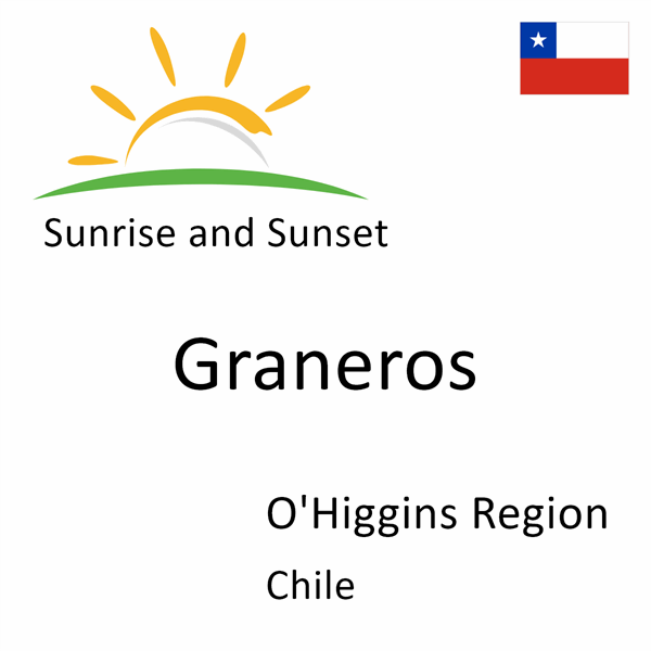 Sunrise and sunset times for Graneros, O'Higgins Region, Chile