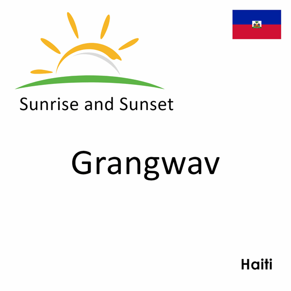 Sunrise and sunset times for Grangwav, Haiti