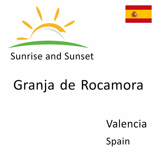 Sunrise and sunset times for Granja de Rocamora, Valencia, Spain