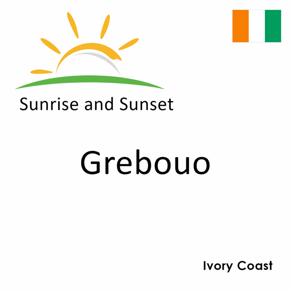 Sunrise and sunset times for Grebouo, Ivory Coast