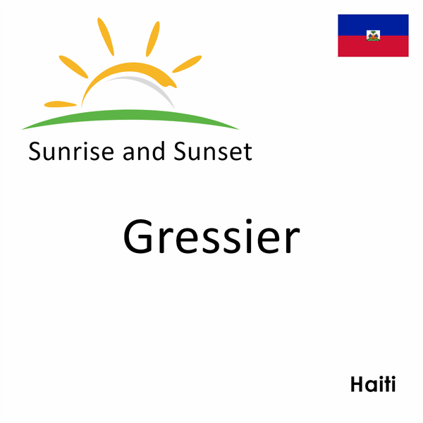 Sunrise and sunset times for Gressier, Haiti