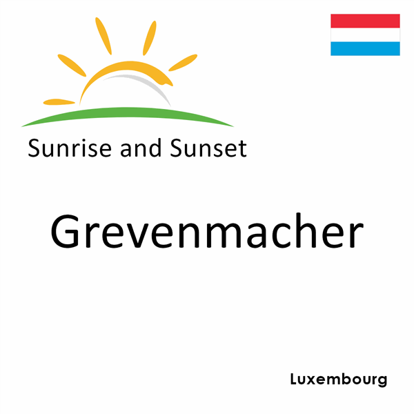 Sunrise and sunset times for Grevenmacher, Luxembourg