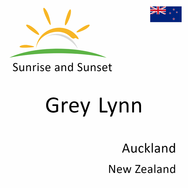 Sunrise and sunset times for Grey Lynn, Auckland, New Zealand