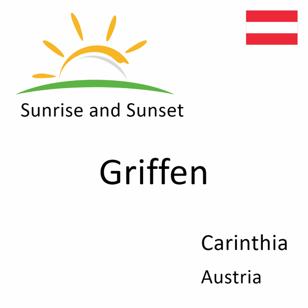 Sunrise and sunset times for Griffen, Carinthia, Austria