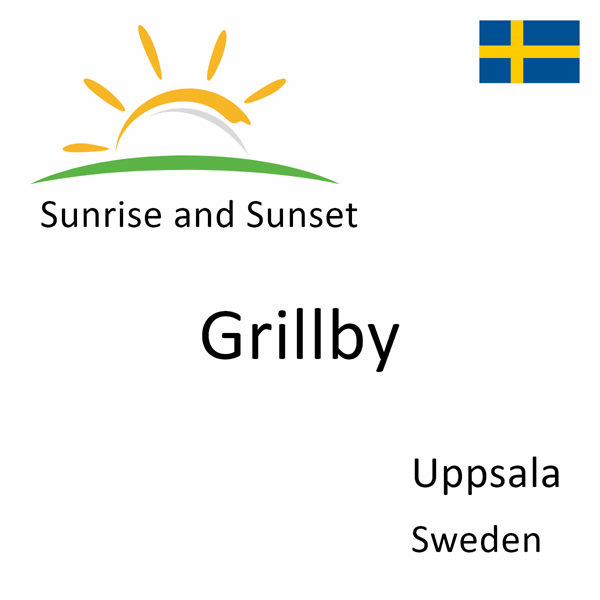 Sunrise and sunset times for Grillby, Uppsala, Sweden