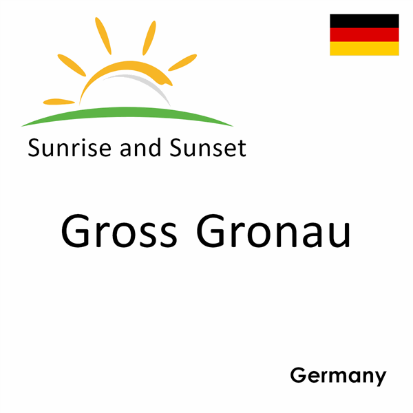 Sunrise and sunset times for Gross Gronau, Germany