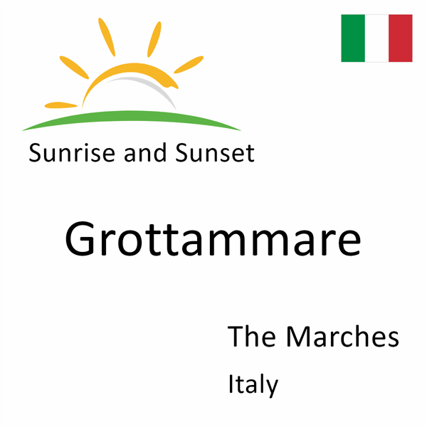 Sunrise and sunset times for Grottammare, The Marches, Italy