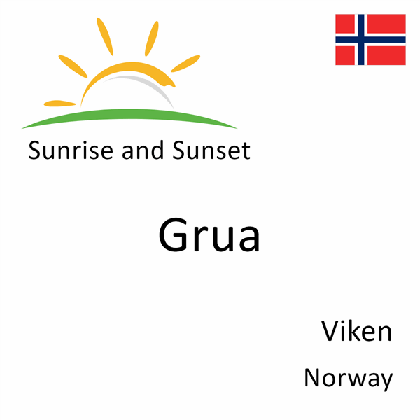 Sunrise and sunset times for Grua, Viken, Norway