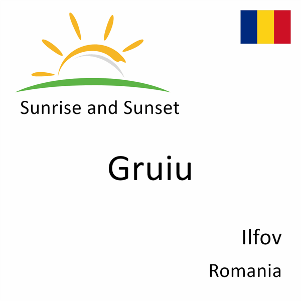 Sunrise and sunset times for Gruiu, Ilfov, Romania