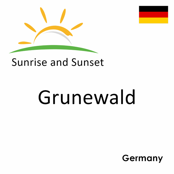 Sunrise and sunset times for Grunewald, Germany