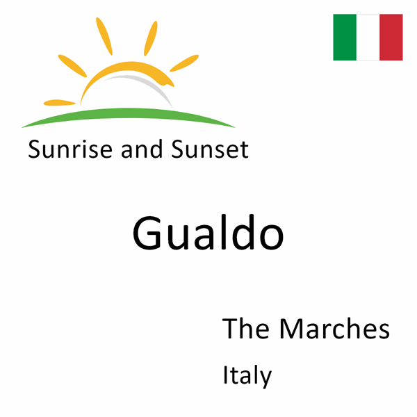 Sunrise and sunset times for Gualdo, The Marches, Italy