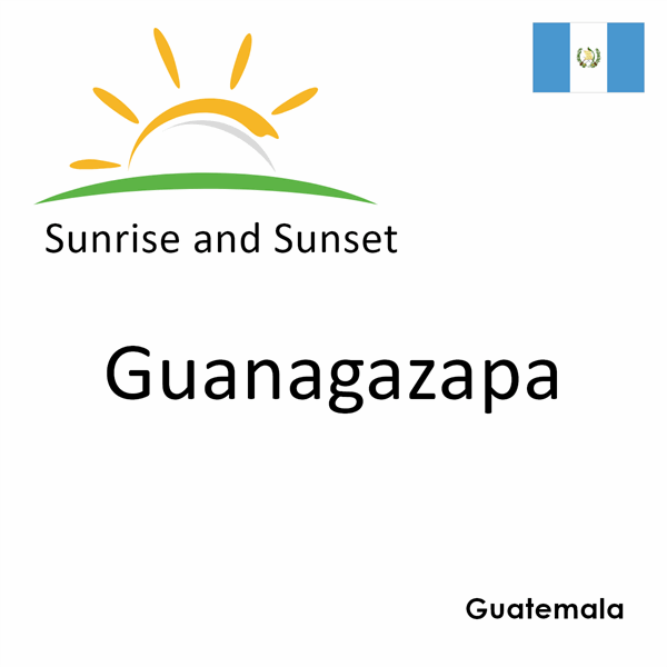 Sunrise and sunset times for Guanagazapa, Guatemala