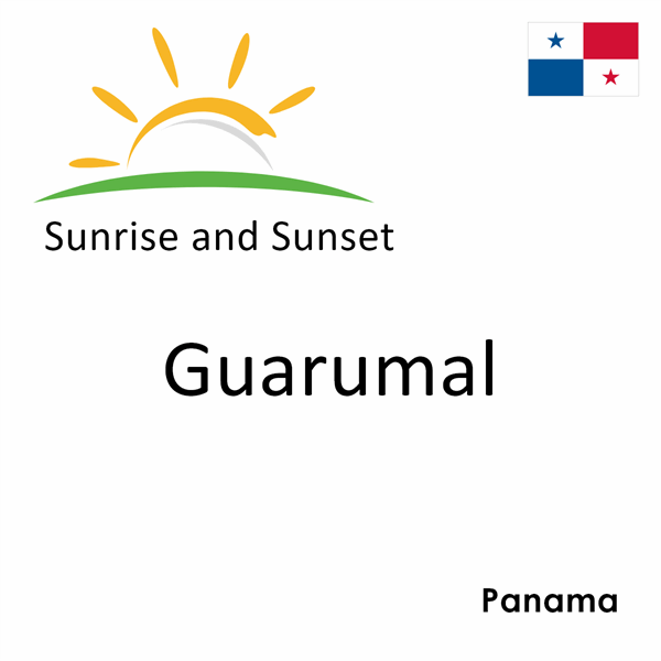 Sunrise and sunset times for Guarumal, Panama