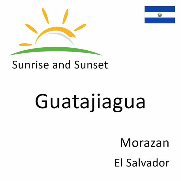 Sunrise and sunset times for Guatajiagua, Morazan, El Salvador