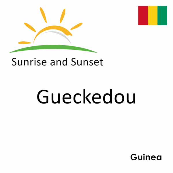 Sunrise and sunset times for Gueckedou, Guinea