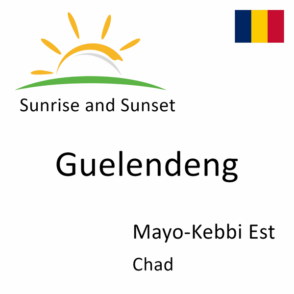 Sunrise and sunset times for Guelendeng, Mayo-Kebbi Est, Chad
