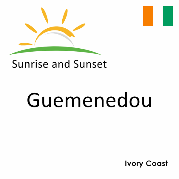 Sunrise and sunset times for Guemenedou, Ivory Coast