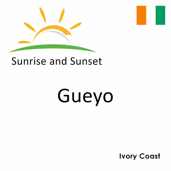 Sunrise and sunset times for Gueyo, Ivory Coast