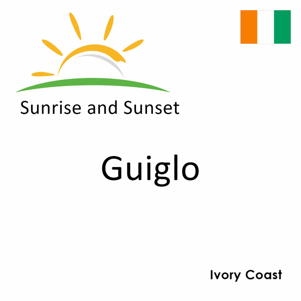 Sunrise and sunset times for Guiglo, Ivory Coast