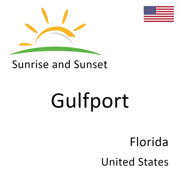 Sunrise and sunset times for Gulfport, Florida, United States