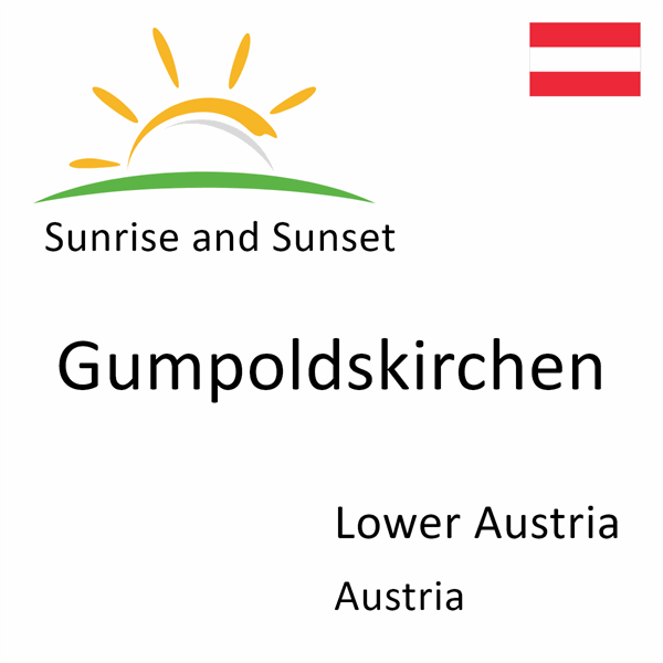 Sunrise and sunset times for Gumpoldskirchen, Lower Austria, Austria