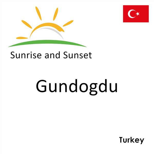 Sunrise and sunset times for Gundogdu, Turkey