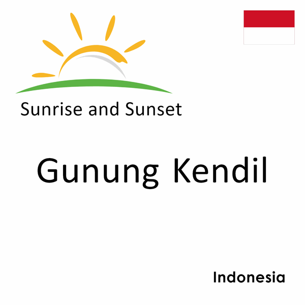 Sunrise and sunset times for Gunung Kendil, Indonesia