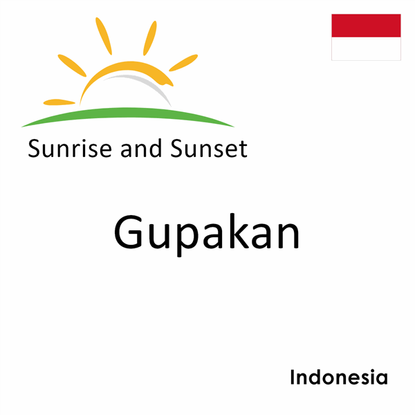 Sunrise and sunset times for Gupakan, Indonesia