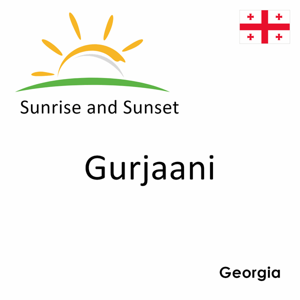 Sunrise and sunset times for Gurjaani, Georgia