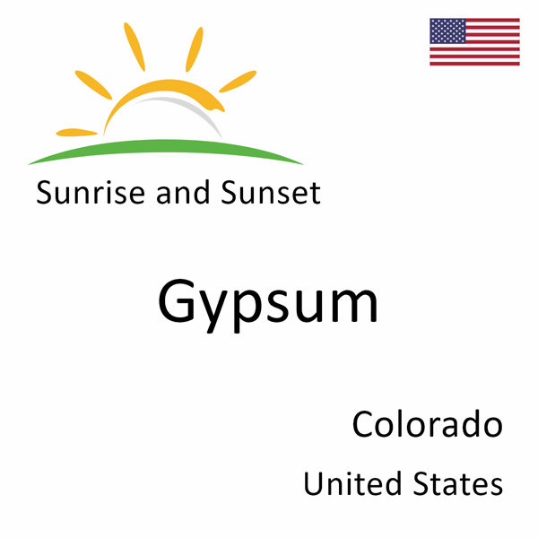 Sunrise and sunset times for Gypsum, Colorado, United States