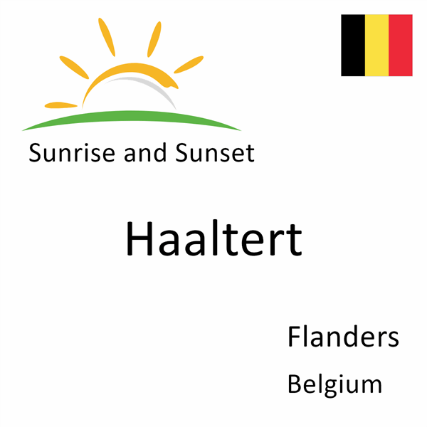 Sunrise and sunset times for Haaltert, Flanders, Belgium