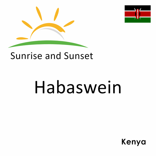 Sunrise and sunset times for Habaswein, Kenya