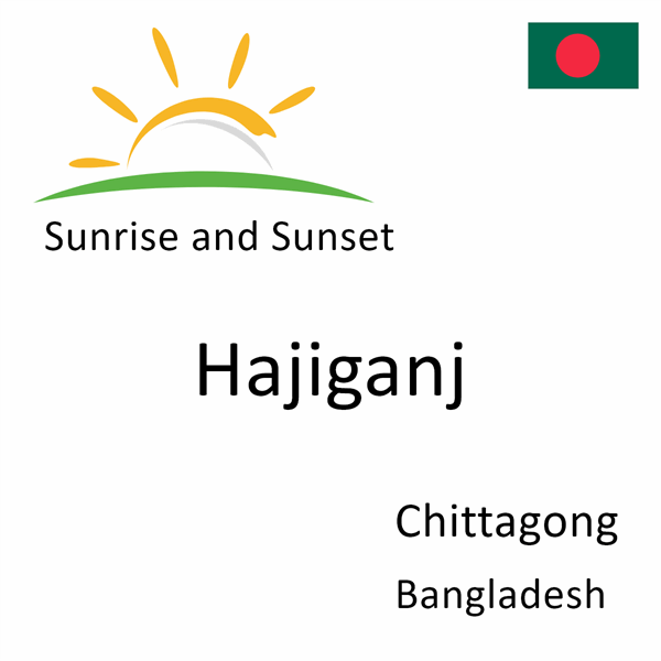 Sunrise and sunset times for Hajiganj, Chittagong, Bangladesh