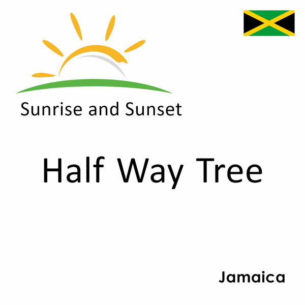 Sunrise and sunset times for Half Way Tree, Jamaica