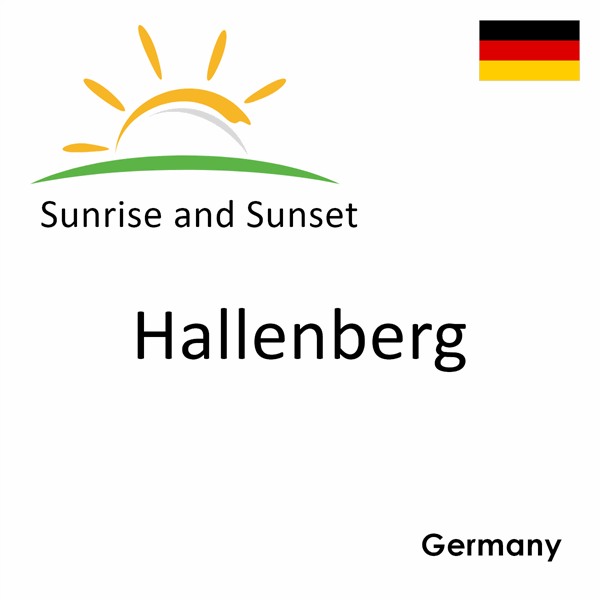 Sunrise and sunset times for Hallenberg, Germany