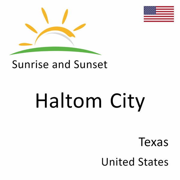 Sunrise and sunset times for Haltom City, Texas, United States