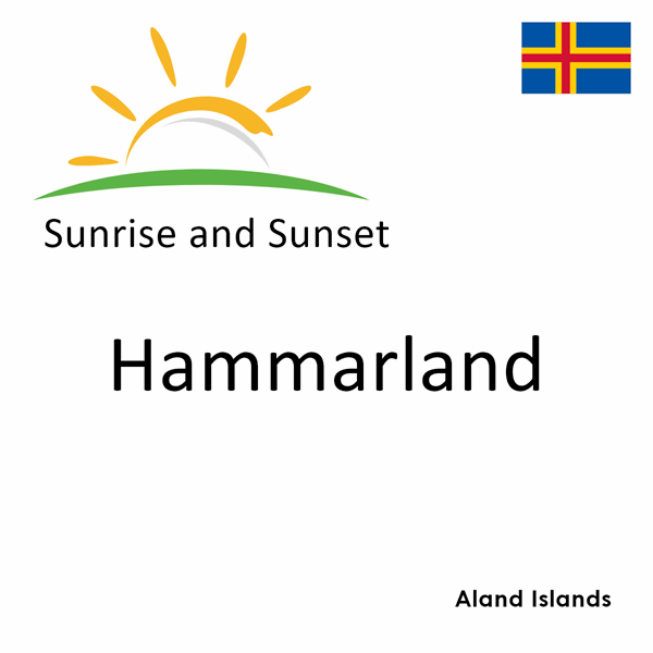 Sunrise and sunset times for Hammarland, Aland Islands