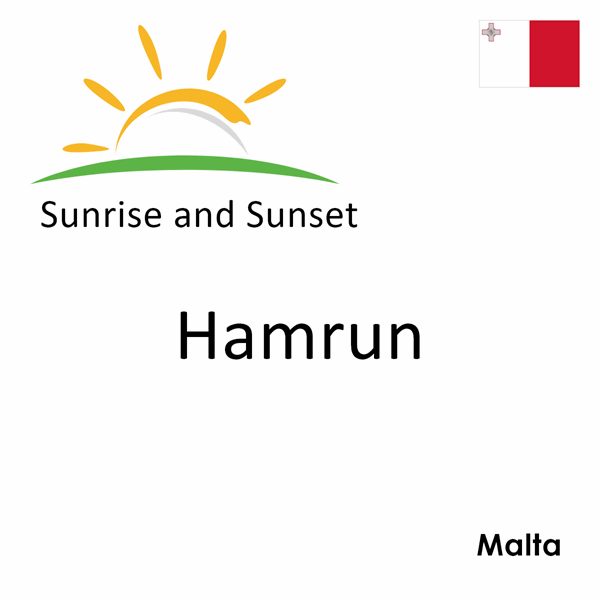 Sunrise and sunset times for Hamrun, Malta