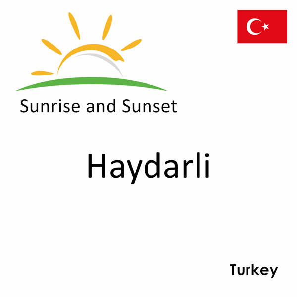 Sunrise and sunset times for Haydarli, Turkey