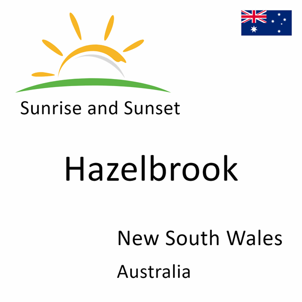 Sunrise and sunset times for Hazelbrook, New South Wales, Australia