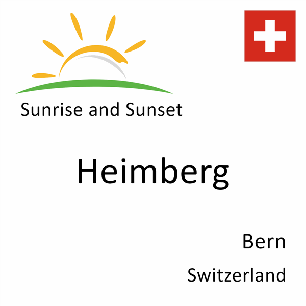 Sunrise and sunset times for Heimberg, Bern, Switzerland