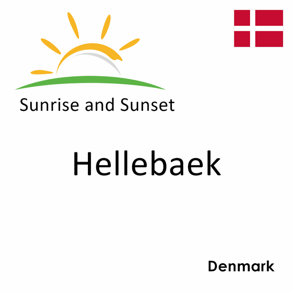 Sunrise and sunset times for Hellebaek, Denmark