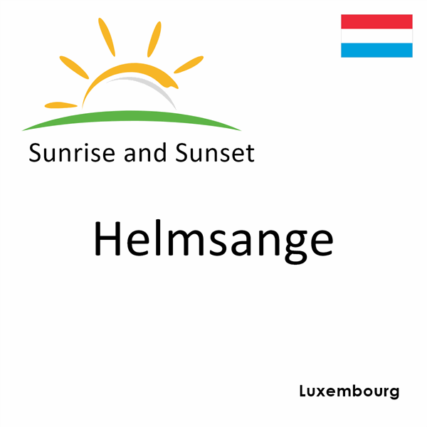 Sunrise and sunset times for Helmsange, Luxembourg