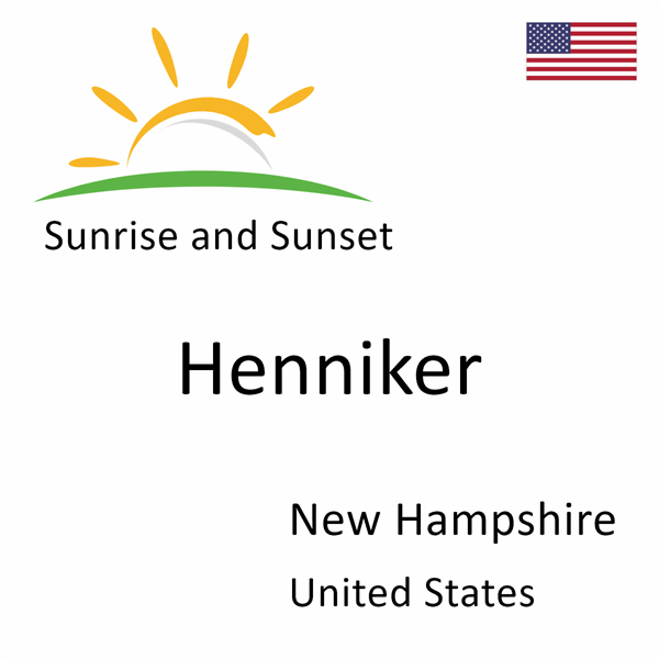 Sunrise and sunset times for Henniker, New Hampshire, United States