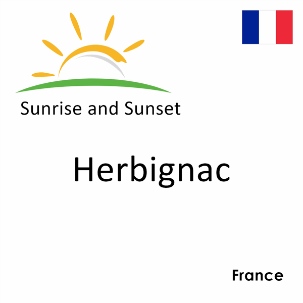 Sunrise and sunset times for Herbignac, France