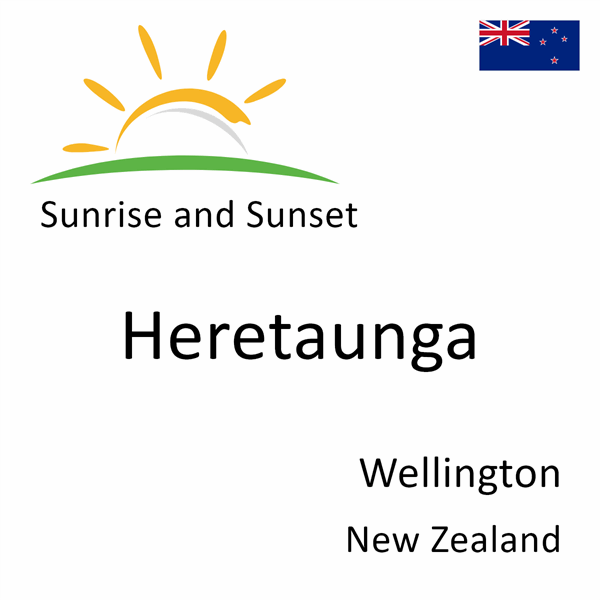 Sunrise and sunset times for Heretaunga, Wellington, New Zealand